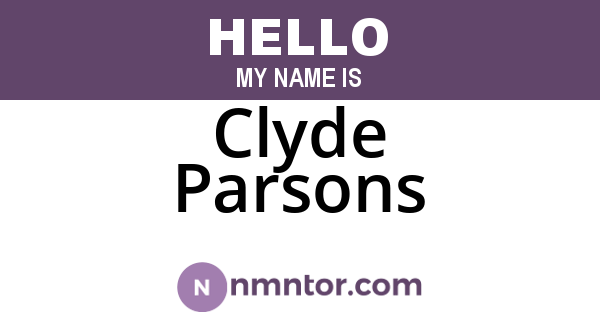 Clyde Parsons