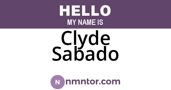 Clyde Sabado