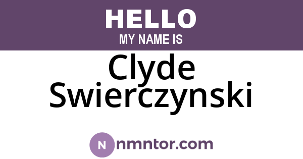 Clyde Swierczynski