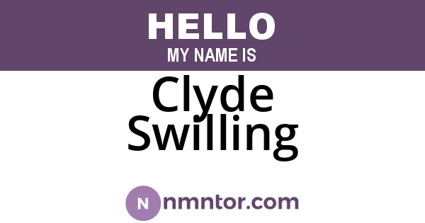 Clyde Swilling