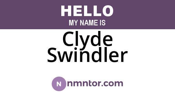 Clyde Swindler