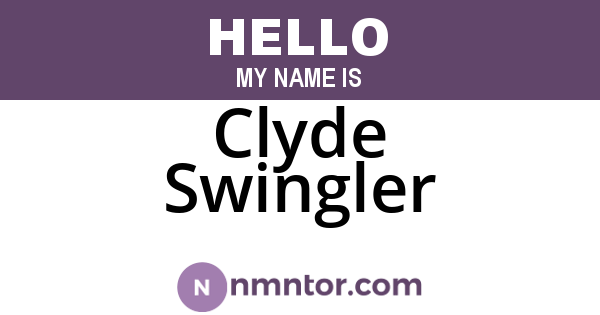 Clyde Swingler