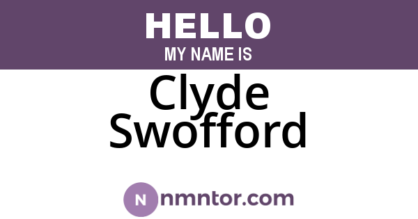 Clyde Swofford