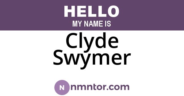 Clyde Swymer