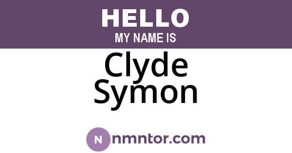 Clyde Symon