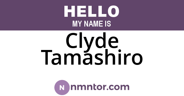Clyde Tamashiro