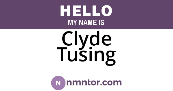 Clyde Tusing