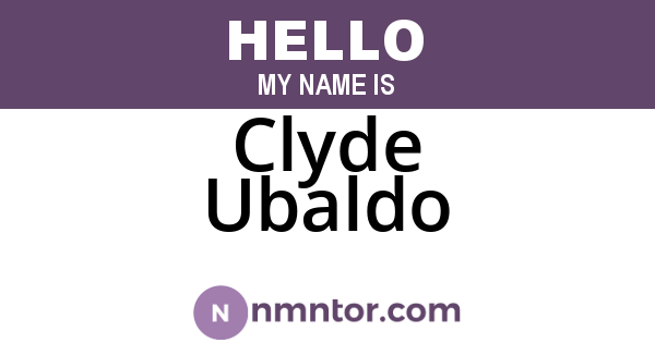 Clyde Ubaldo