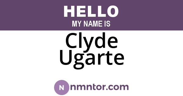 Clyde Ugarte