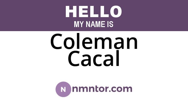 Coleman Cacal