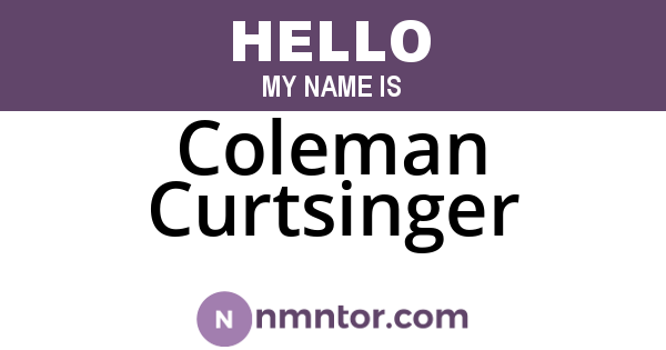 Coleman Curtsinger