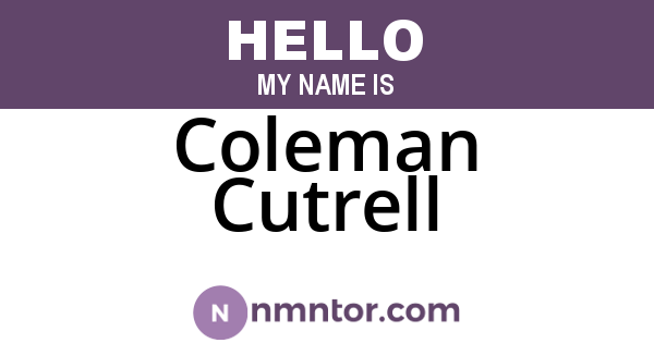 Coleman Cutrell