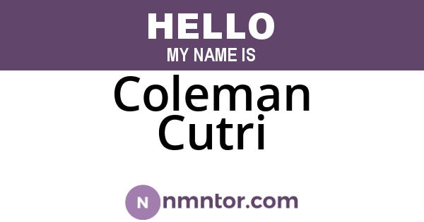 Coleman Cutri