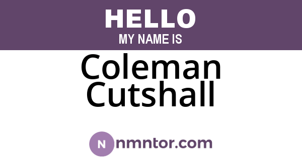 Coleman Cutshall