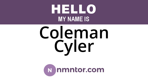 Coleman Cyler