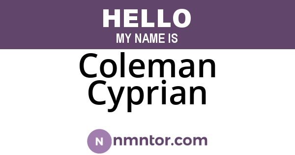 Coleman Cyprian