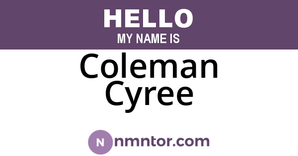 Coleman Cyree