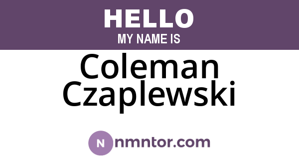 Coleman Czaplewski