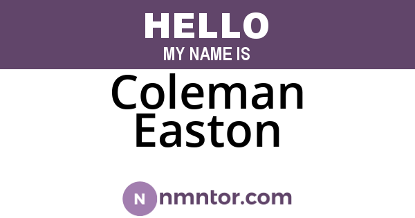 Coleman Easton