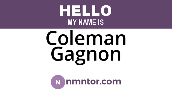 Coleman Gagnon