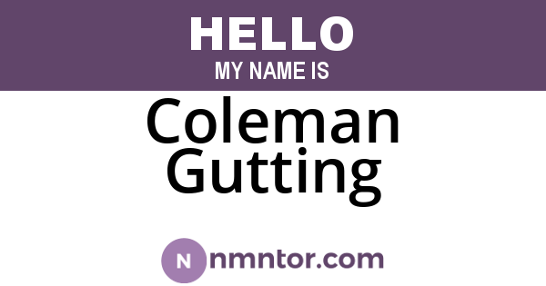 Coleman Gutting