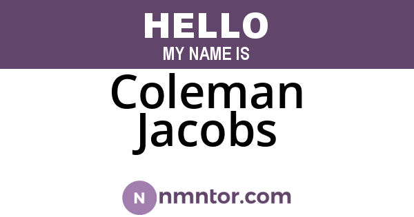 Coleman Jacobs