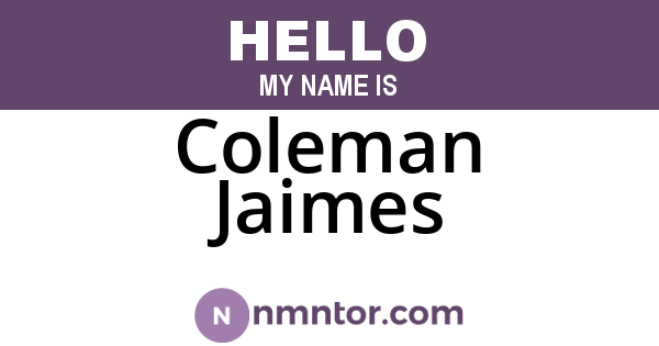 Coleman Jaimes