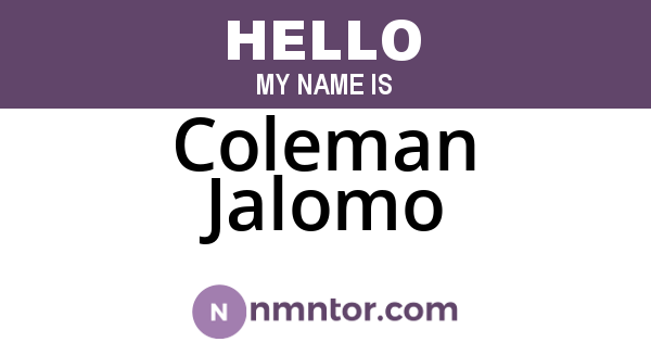 Coleman Jalomo