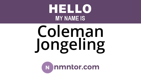 Coleman Jongeling