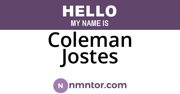 Coleman Jostes