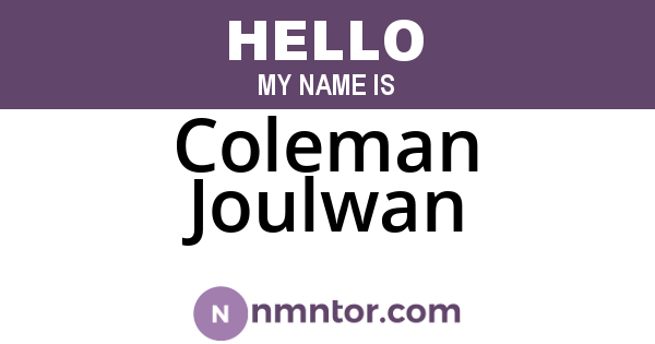 Coleman Joulwan
