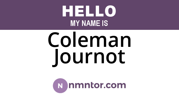 Coleman Journot