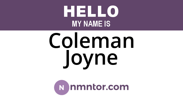 Coleman Joyne