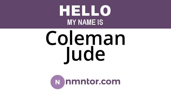 Coleman Jude
