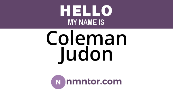 Coleman Judon