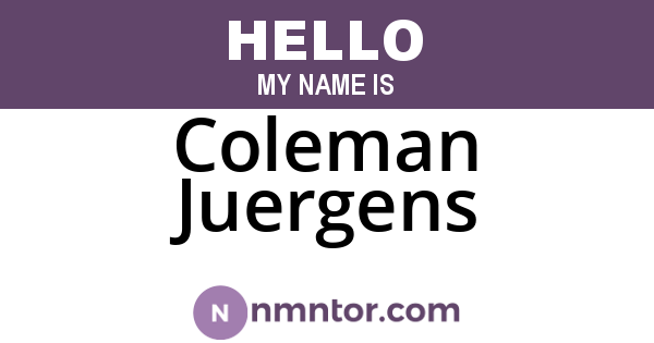 Coleman Juergens