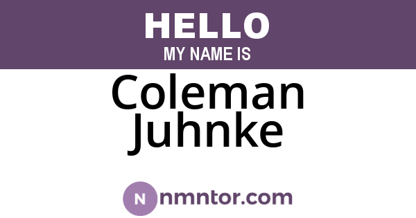 Coleman Juhnke