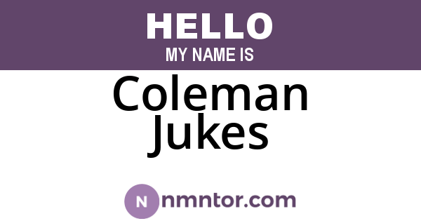 Coleman Jukes