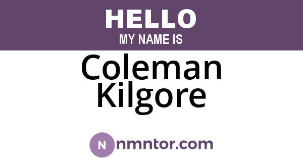 Coleman Kilgore