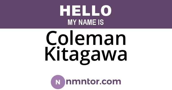 Coleman Kitagawa