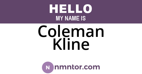 Coleman Kline