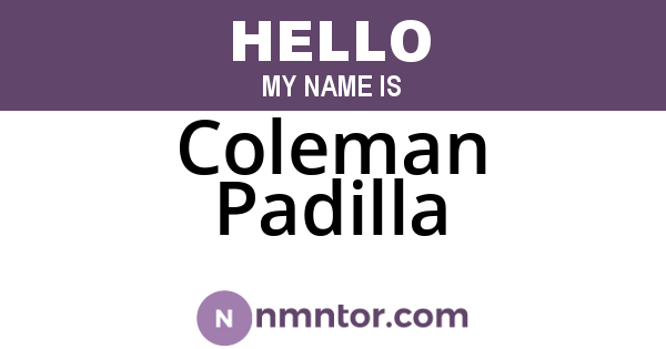 Coleman Padilla