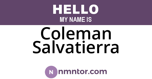 Coleman Salvatierra