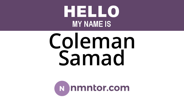Coleman Samad