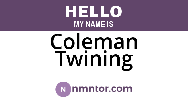 Coleman Twining