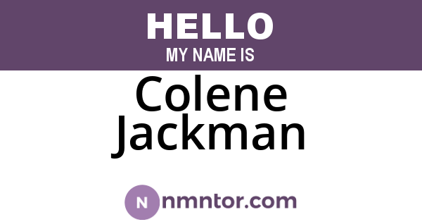 Colene Jackman