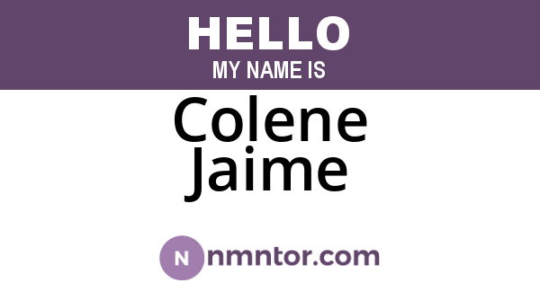 Colene Jaime