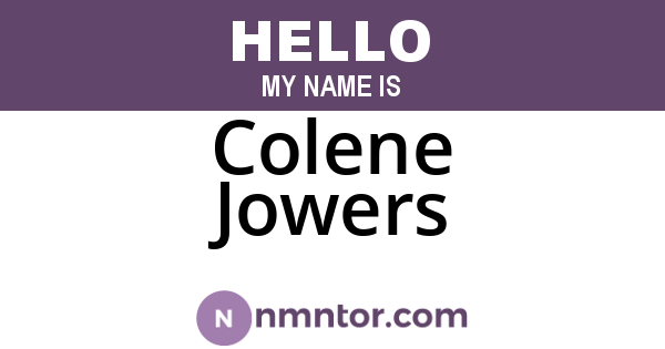 Colene Jowers