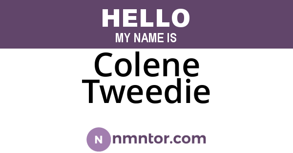 Colene Tweedie
