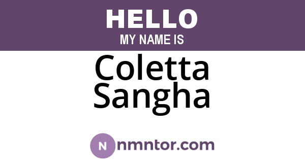 Coletta Sangha